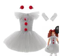 Girls Scary Clown Costume,Costume Halloween Personalità, Clown Esecuzione Tulle Abito,Ragazza Vestito In Maschera,Costumi Da Tutù Ragazze,Film Horror It Fancy Dress Up Per Abiti Cosplay Festa 2025