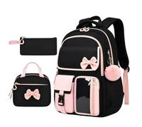 Girls School Backpack - 17 Inch 3 Piece Bookbag Set With Lunch Bag Pencil
