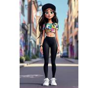 Girl's Secret Diary by D'ia Luna: Cute Hip-Hop Notebook for Girls, 200-Page Lined Hardcover Journal, 6x9: Perfect Gift for Birthday, Valentine's Day, ... and Any Occasion for Girls, Kids, and Women