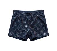 Girls Sequin Shorts for Stage Performance Dance Activewear (A-Black, 16-17 Years)