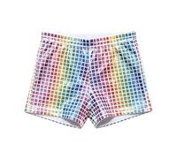Girls Sequin Shorts for Stage Performance Dance Activewear (A-Multicolour, 15-16 Years)