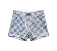 Girls Sequin Shorts for Stage Performance Dance Activewear (A-Silver, 4-5 Years)
