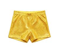 Girls Sequin Shorts for Stage Performance Dance Activewear (A-Yellow, 4-5 Years)