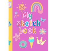 Girls Sketch Book - Cute Drawing Notebook for Girls - Big Pink Drawing Pad 8.5" x 11" - Art Paper for Kids - Girls Doodle Notebook - 105 White Pages to Draw, Doodle, Color & Sketch - Pastel Sketchbook