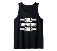 Girls Supporting Girls Always: White Text Designed, Cute Canotta