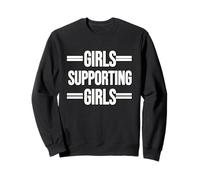 Girls Supporting Girls Always: White Text Designed, Cute Felpa