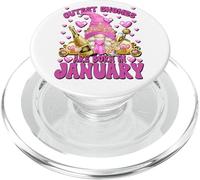 Girls Trip Birthday Princess Gnome Graphic Born In January PopSockets PopGrip per MagSafe