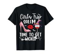 Girls Trip Salem Time To Get Wicked Halloween Group Matching Maglietta