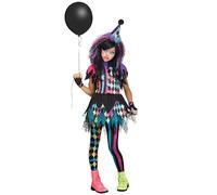 Girls Twisted Circus Clown Fancy Dress Costume Large