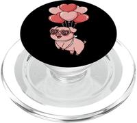 Girls Womens Moms Valentines Day Hearts Show Pig Lover PopSockets PopGrip per MagSafe