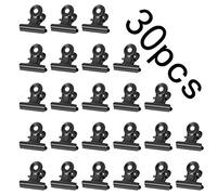 Girls'love talk 30 mollette a forma di bulldog per graffette, clip per foto, ufficio e kitchen (nero, 22 mm)