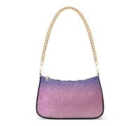 Girly Blue Pink Glitter Gradient Colorful Borsa a tracolla per le donne Borse da sera borsa elegante pochette con chiusura a cerniera