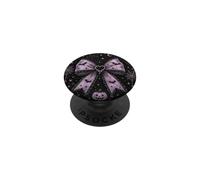 Girly Cute Spooky Coquette Halloween viola Gothic Bow PopSockets PopGrip Adesivo