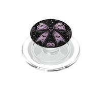 Girly Cute Spooky Coquette Halloween viola Gothic Bow PopSockets PopGrip per MagSafe