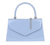 Girly Handbags Brevetto Pochette Borsetta Piccola Custodia Rigida Donna, Azzurro, Medium