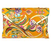 Girly Handbags Pochette Fiore Barocco, Giallo, Medium