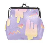 Girly Love Graffiti Planet Portamonete con fibbia viola