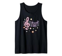 Girly Music | Simpatico Design Pastello con Chiave di Violino e Note Canotta