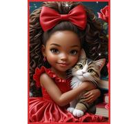 Girly Notebook Girl in Red Dress with Cat: Beautiful Gift Notebook Journal for Friends and Family, Teens and Adults, School Booklet