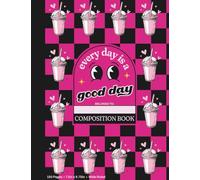 Girly Pink Pop Y2K Aesthetic Notebook with Motivational Quote - Trendy Wide Ruled Writing, Journaling, Drawing Composition Book for Girls, 100 Pages, ... for Tweens, Teens & Retro Aesthetic Lovers