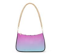 Girly Viola Blu Ombre Hobo Borsa Da Sera Donna Frizione Borse Luna Floreale Borse A Tracolla Chiusura Cerniera