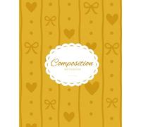 Girly Yellow Composition Notebook: Warm & Cozy Aesthetic Bows Pattern | College Ruled Journal for Girls, Teens & Women