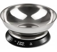 Girmi Bilancia da Cucina Digitale Elettronica Peso Massimo 5 Kg colore Nero e Acciaio Inox - PS8400