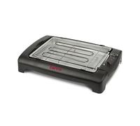 Girmi BQ12 Barbecue Elettrico, 2000 W, Griglia INOX, 34 x 24,5 cm, Regolazione temperatura, Completamente smontabile, Vassoio raccogli grasso, Resistenze in acciaio corazzato