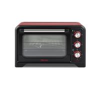 Girmi FE20 Forno Elettrico Ventilato Fornetto con Grill 20 Litri 1380 Watt con Timer e Luce colore Nero Rosso