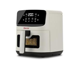 Girmi FG27 "Ecofrit Lite" Friggitrice ad Aria 4,2 Litri, 1400 W, 4.2 Litri, Display digitale, 8 programmi, Timer, 80-200° C, BPA/PFOA Safe, Ricettario incluso, Gesso