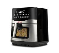 Girmi FG90 Friggitrice ad Aria Ecofrit Premium, 2200W, 9 Lt, Doppia Resistenza, Finestra, Contenitore Antiaderente, Display Digitale, Scongelamento, Partenza Ritardata, BPA/PFOA safe, Nero