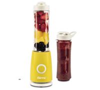 Girmi FR04 Frullatore Smoothie Maker, 0,5 Litri, 4 lame INOX, BPA Free, Funzionamento Pulse, Coperchio da viaggio e beccuccio, Giallo/Bianco