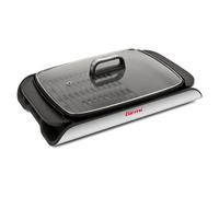 Girmi BQ91 Griglia e Barbecue, 2000W, Piastre Antiaderente XL 40 x 30cm con Doppio Utilizzo, Smokeless, Coperchio in Vetro Temperato, Temperatura Regolabile, Vassoio raccogli grasso, Grigio