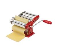 Girmi IM92 Macchina per la pasta, Corpo INOX, 7 Livelli di Spessore, 3 Formati Pasta, Rulli in Alluminio, Rossa