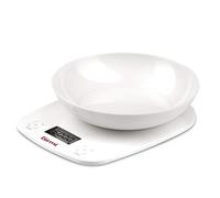 Girmi PS01 Bilancia da Cucina, Plastica, 1 gr/ 5kg, Display LCD 45 x 22mm, Autospegnimento, Funzione TARA, Bianco