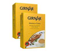 Girnar Masala Chai 10 bustine di tè singole (confezione da 2) - Premix istantaneo con spezie - Realizzato con estratto di tè nero naturale e una miscela di spezie indiane aromatiche