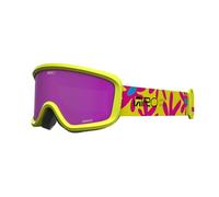 Giro Chico 2.0 - Occhiali da neve per bambini, con doppio disco anti-appannamento, morbido imbottito, compatibile con casco, Youth Small | Colore: giallo fiori/ambra rosa
