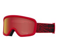 Giro Chico 2.0 Toddler Ski Goggles - Goggles snowboard per bambini ragazzi e ragazze 2-4 - cinghia di flair solare rosso con lente rosa ambra