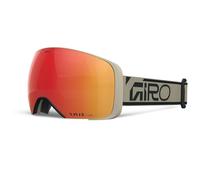 Giro Comp - Maschera da neve color pietra marrone chiaro Wordmark - VIVID Ember & VIVID Infrared