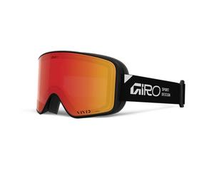 Giro Method - Occhiali da sci e snowboard, taglia unica, lenti VIVID ZEISS, EXV Wide Vision, EVAK anti-appannamento, compatibili con il casco, colore: nero impilato - Lenti: Vivid ambra/v infrarossi