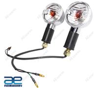 Giro Signal Indicatore Set Cromo Testurizzati Per Reale Enfield Bullet 350 500cc