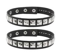 Girocollo con Borchie in 2 Pezzi, Bracciale con Borchie in Pelle, Girocollo con Borchie Punk, Bracciale con Borchie in Metallo Pesante Rock, Bracciale Goth, Bracciale con Borchie