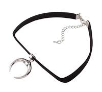 Girocollo con Nastro in Velluto, Collana con Pendente a Forma di Luna Gotica, Design Semplice e Sexy, Gioielli Femminili, Regalo Portatile e utile Durability And Professional