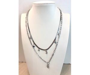 Girocollo Doppio BROSWAY Ciondoli pendenti donna Luna Stelle Lucchetto Zirconi