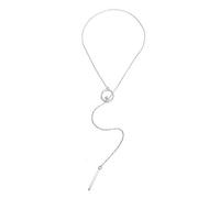 Girocollo in cristallo dorato con ciondolo a croce da donna Collana lunga con nappa per donna o ragazza Conveniente e resistenteModalità di elaborazione