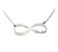 Girocollo infinito con 2 nomi in argento sterling