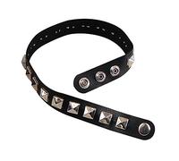 Bristol Novelty- Girocollo con Borchie | Nero Punk, Colore Argento, Taglia Unica, BA185