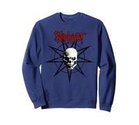 Girocollo Slipknot Star Skull Felpa, Unisex per Adulti, Navy, S