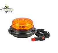GIROFARO LAMPEGGIANTE A 8 LED CON BASE MAGNETICA 12/24V