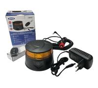 Girofaro Lampeggiante Led A Batteria, Base Magnetica, 30 Led, 12/24V,Telecomando